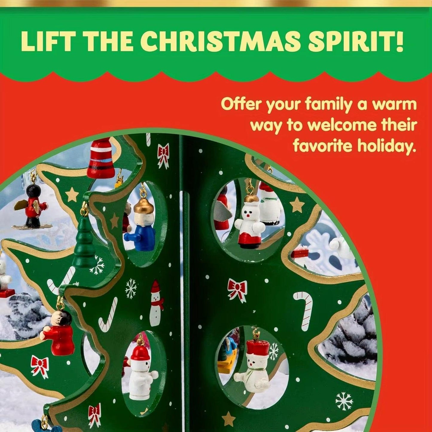 Reusable Wooden Advent Calendar – 24‑Day Christmas Countdown Tree.