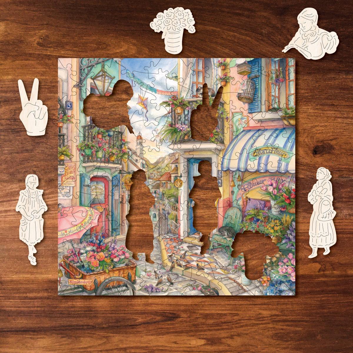 In Town – Travel Mini Wooden Jigsaw Puzzle.