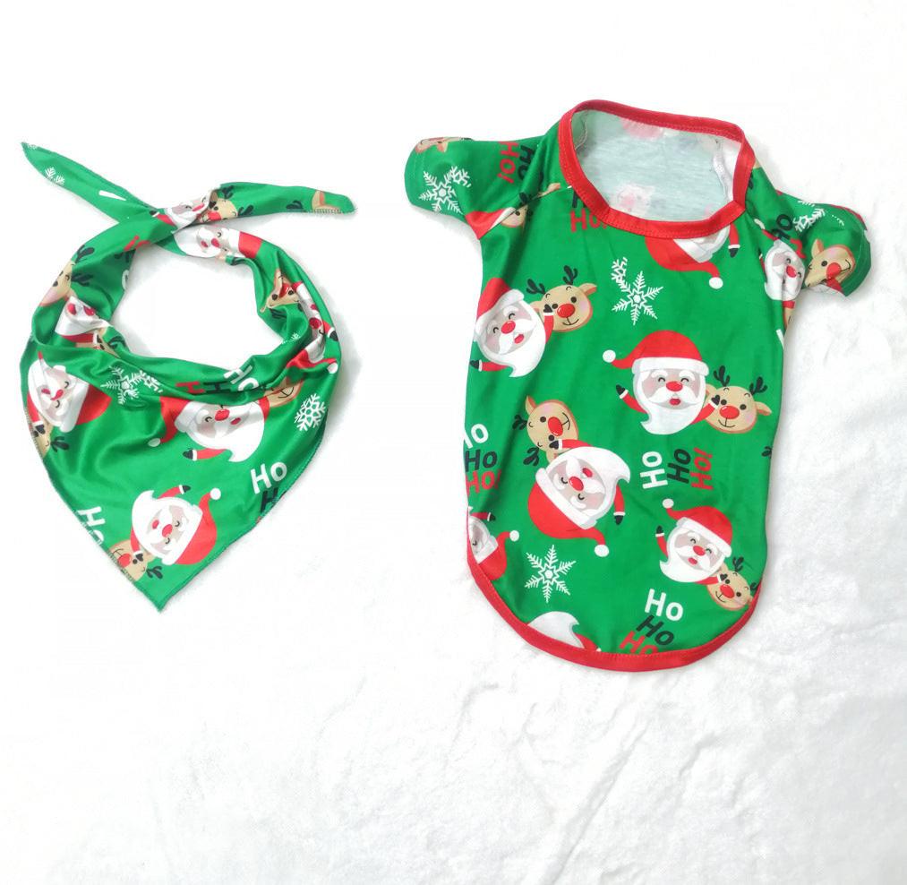 Santa‑Themed Matching Family Pajamas – Green Holiday Sets for Adults, Kids, Babies & Pets.