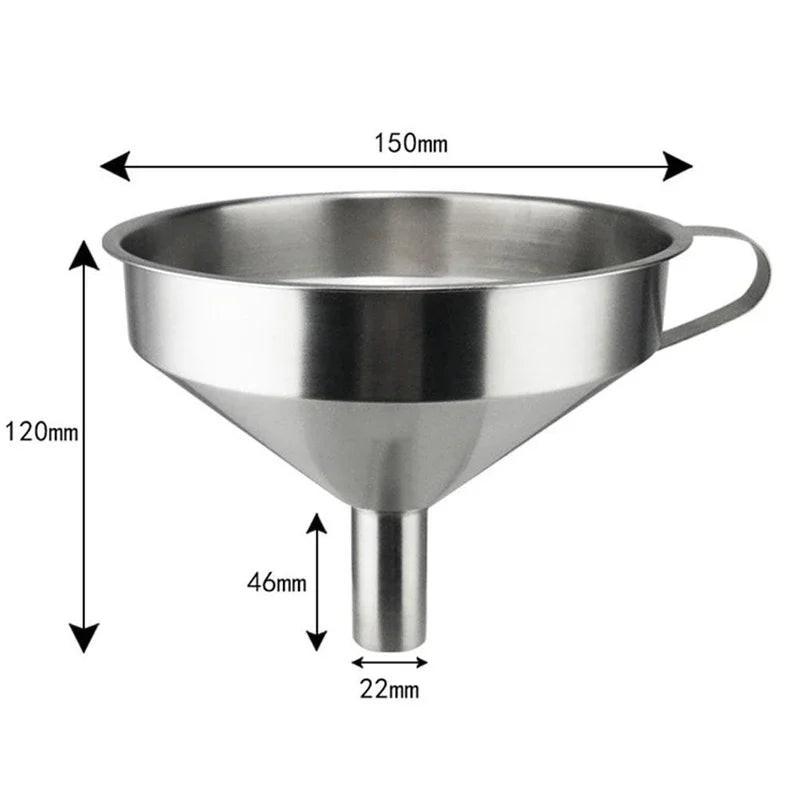 Premium Stainless Steel Funnel with Detachable Filter – Perfect for Canning and Kitchen Use.