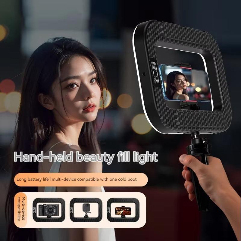 Versatile Handheld LED Ring Light – Customizable RGB Lighting for Any Occasion.