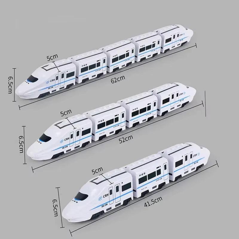 Nonstop Railway Fun – Kids Electric High‑Speed Train Toy with Lights, Sounds & 360° Bump‑and‑Go Action.