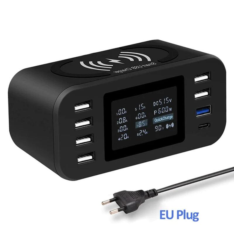 60W Qi Wireless Charging Station – Fast, Smart & Multi‑Device Ready.