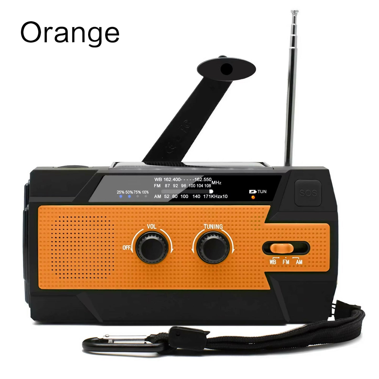 NOAA Emergency Radio & Power Bank - Stay Prepared with Solar & Crank Charging!.