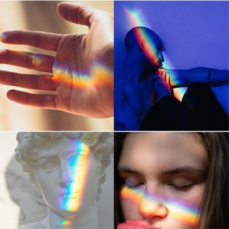 Triangular Glass Prism – Optical Crystal for Light Spectrum Experiments & Educational Toys.