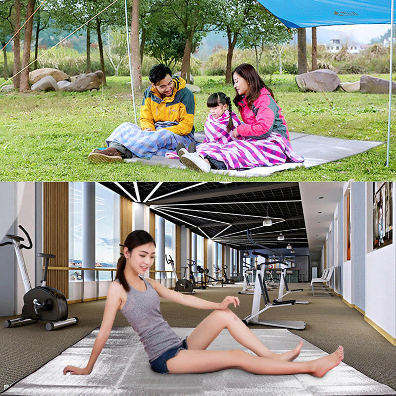 Ultralight Waterproof Camping Mat Picnic Blanket Beach Mattress Sleeping Pad Aluminum Foil EVA Foam Mat Outdoor Tent Footprint.