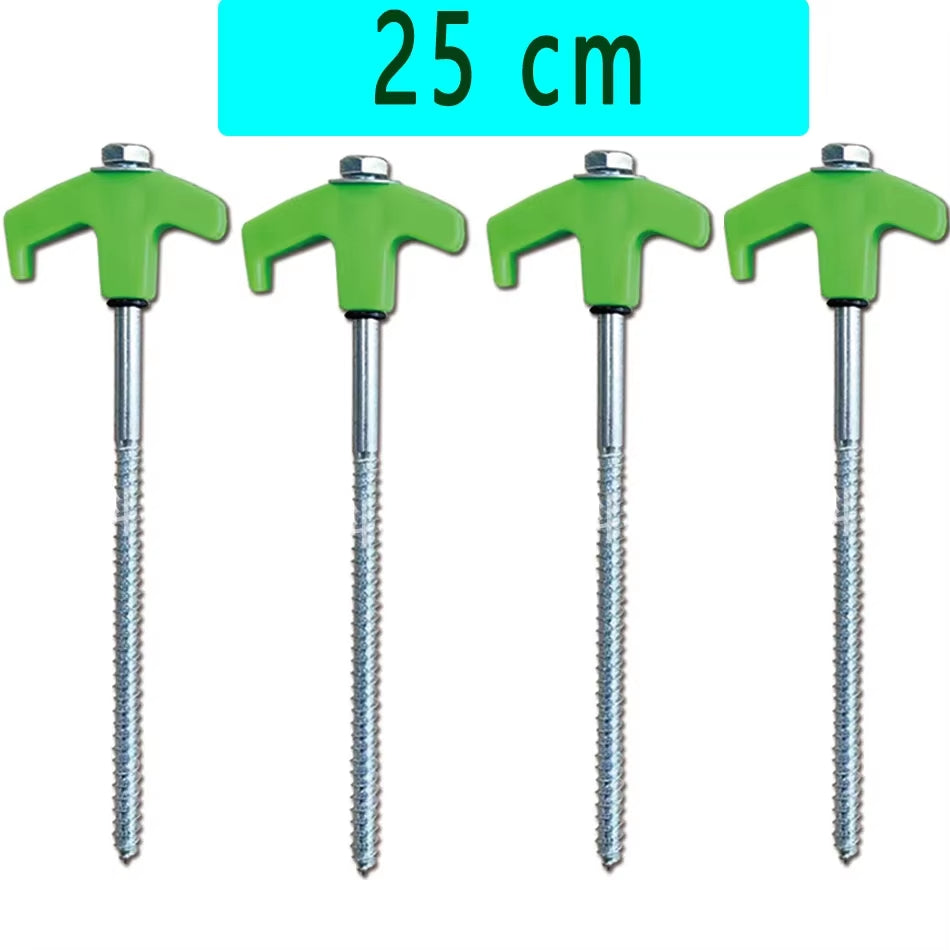 Screw in Tent Stakes 4 Pcs Tent Stakes Heavy Duty - Ground Anchors