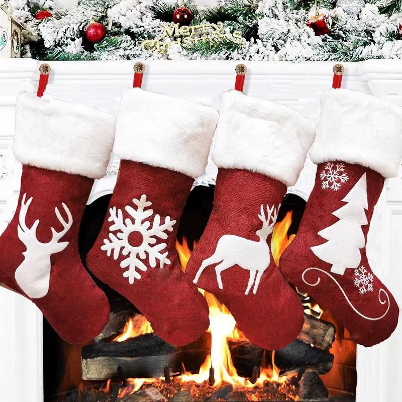 Handcrafted Knitted Christmas Stockings – Classic Holiday Décor for Gifts & Traditions.