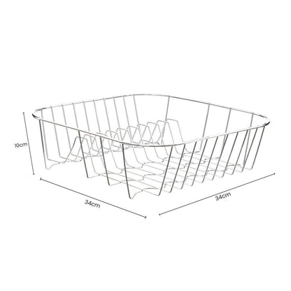 Laurie Small Square Chrome Wire Dish Drainer
