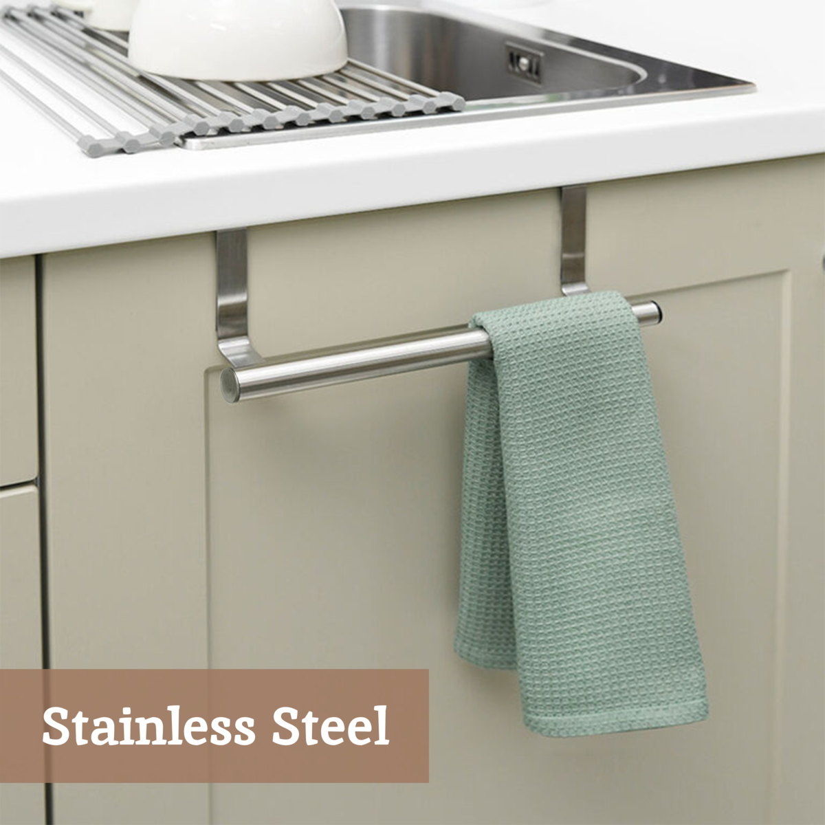 Over Door Kitchen Towel Hanging Rail