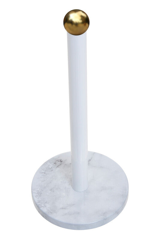 Easton White Marble Effect and Gold  Kitchen Roll Holder
