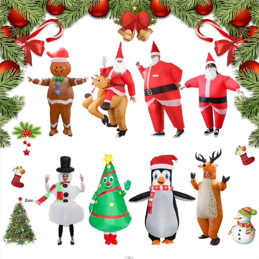 Christmas Inflatable Costume – Gingerbread, Santa, Snowman & More | Adult & Kids Sizes for Holiday Parties & Cosplay.