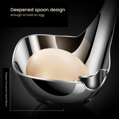 Premium Stainless Steel Oil Separator Ladle - Heavy-Duty, Long Handle, Dishwasher Safe - Ideal for Home & Professional Chefs!.