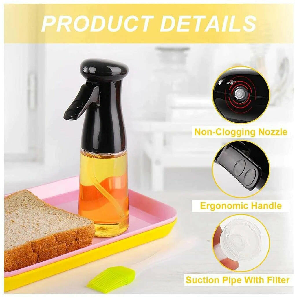 Spray smarter 💨🍽️ – Refillable 210ml oil bottle for flavour control & grease-free meals.