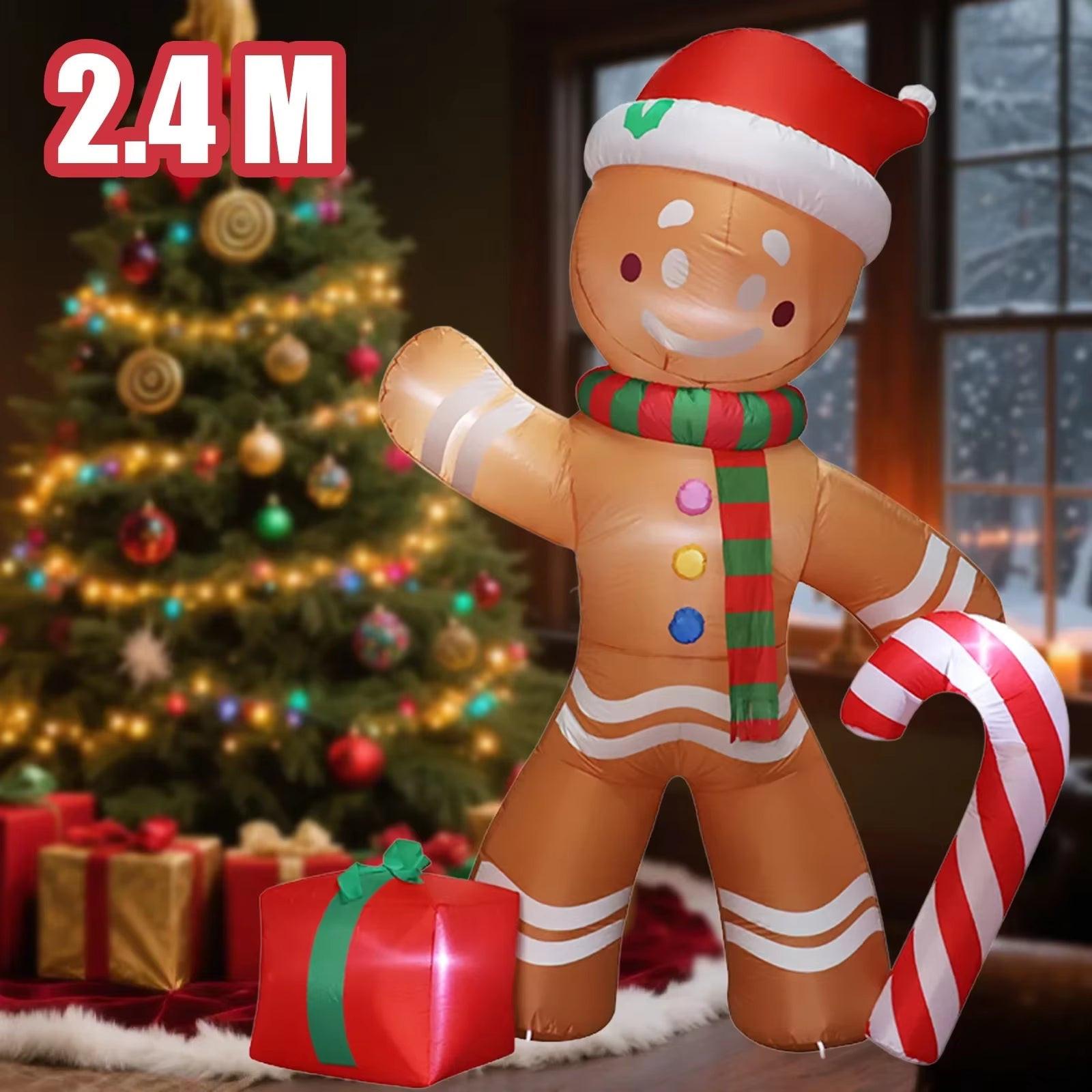 8FT Christmas Inflatable Collection – Nutcracker, Santa, Gingerbread, Snowman & Gnome Variants with LED Lights.