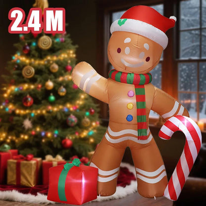 8FT Christmas Inflatable Collection – Nutcracker, Santa, Gingerbread, Snowman & Gnome Variants with LED Lights.