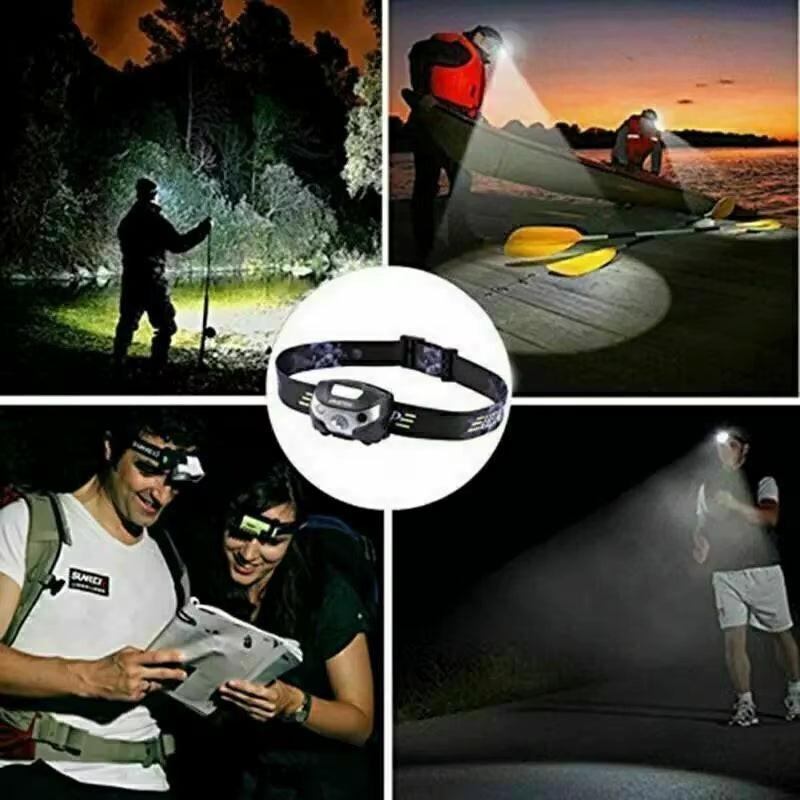 USB Rechargeable LED Headlamp – Waterproof, 3 Modes, 10H Runtime (1/2 Pack) | Built for Outdoor Safety and Hands-Free Convenience.