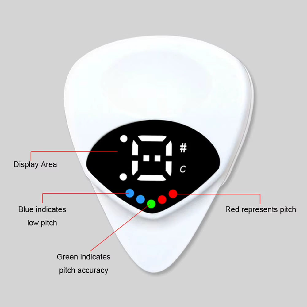 2-In-1 Guitar Picks Tuner Tunning Guitar Tuners Pick for Acoustic Electric Guitar Bass Mandolin without Battery Guitar Parts