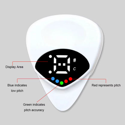 2-In-1 Guitar Picks Tuner Tunning Guitar Tuners Pick for Acoustic Electric Guitar Bass Mandolin without Battery Guitar Parts