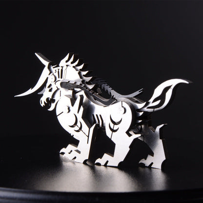 3D stainless steel dragon scorpion king puzzle, DIY assembly with movable joints.