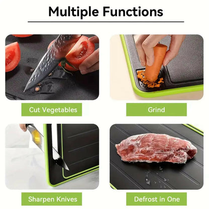 4-in-1 Miracle Melt Defrosting Board – Cutting, Grating & Sharpening.