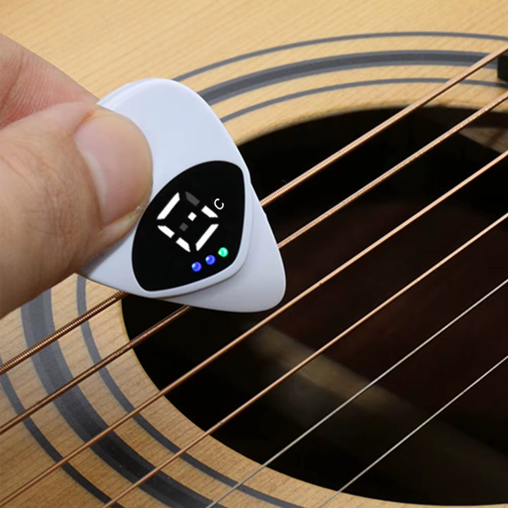 2-In-1 Guitar Picks Tuner Tunning Guitar Tuners Pick for Acoustic Electric Guitar Bass Mandolin without Battery Guitar Parts