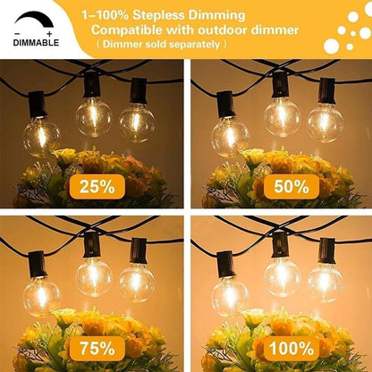 97FT Outdoor String Lights – G40 Shatterproof LED Patio Lights.