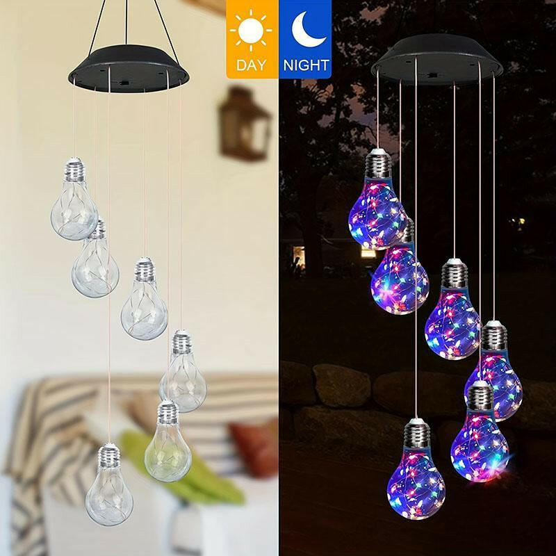 Solar Wind Chime Lamp – Seven-Color Magic for Indoors & Out!.