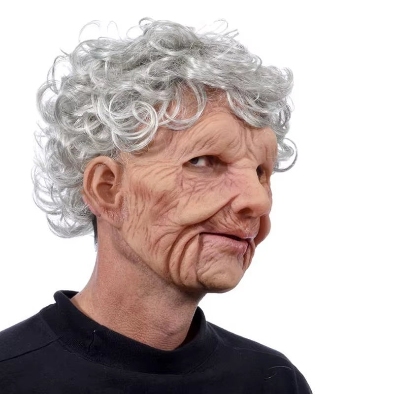 Unleash the fun this Halloween with our 2025 Wrinkled Head  Full Mask!