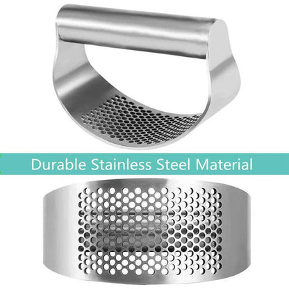 Upgraded Stainless Steel Garlic Press – Ergonomic Rocker for Effortless Mincing