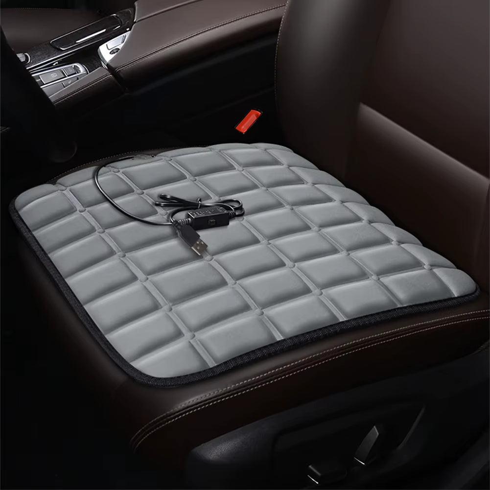 USB Heated Car Seat Cushion – Fast Heating Pad for Car, Home & Office (43×43cm).