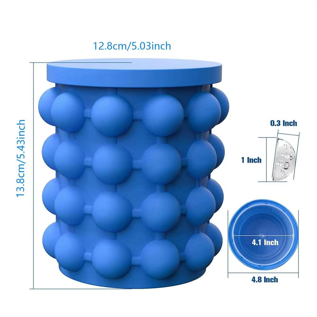 Flexible Silicone Ice Cube Maker - - Portable, Durable & Reusable!.
