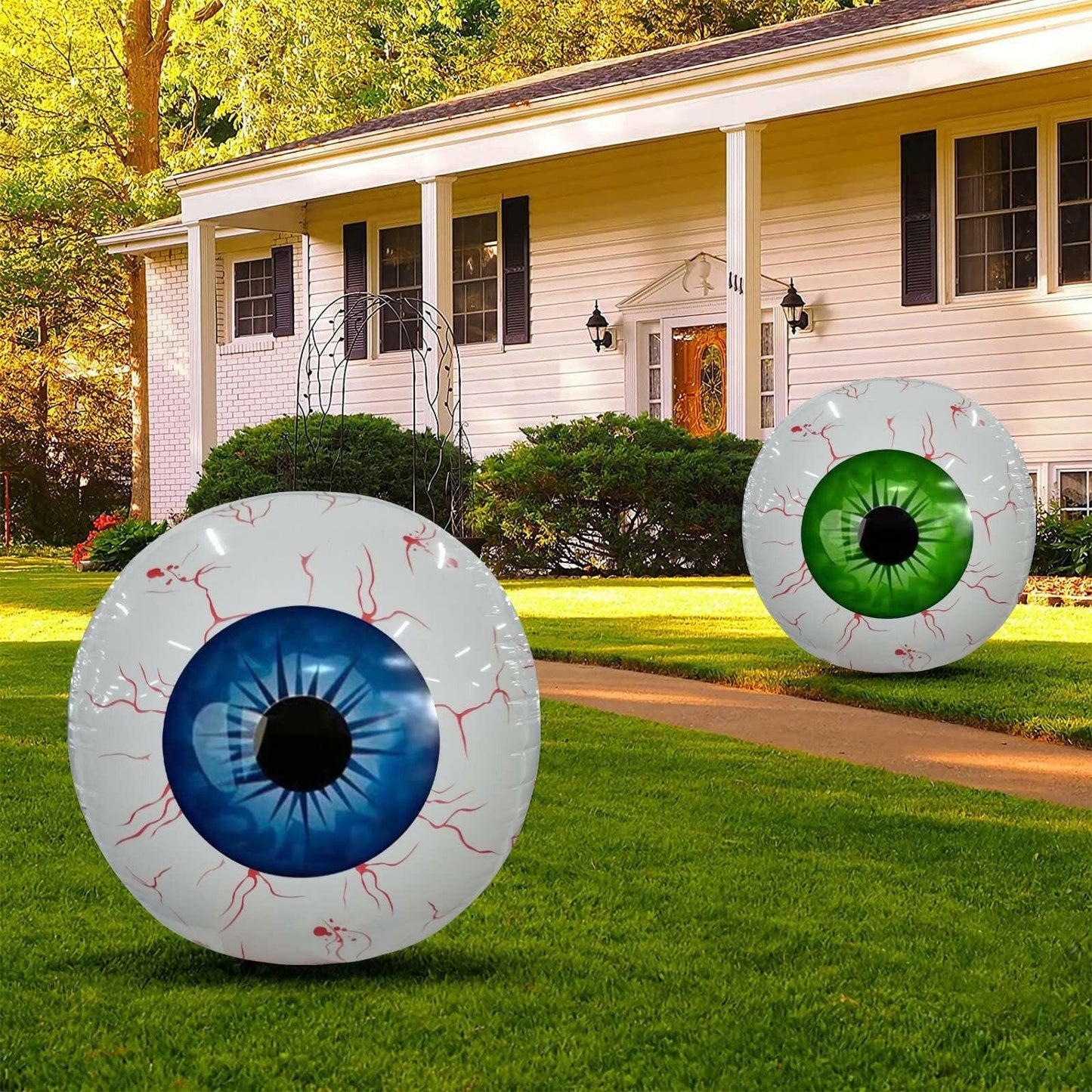 2025 Giant Inflatable Eyeball Balloon – 40cm Bloodshot Halloween Prop for Parties, Haunted Houses & Horror Decor