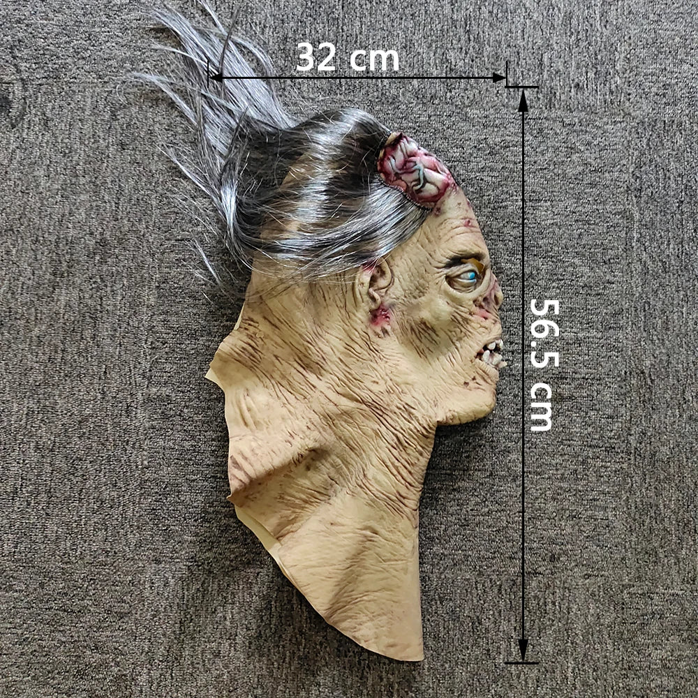 Realistic Zombie Latex Mask – Full Head Horror Prop for Halloween & Cosplay
