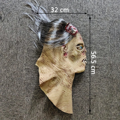 Realistic Zombie Latex Mask – Full Head Horror Prop for Halloween & Cosplay