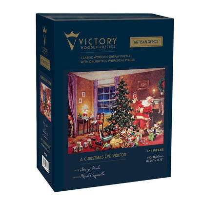 A Christmas Eve Visitor – Artisan™ Wooden Puzzle by George Hinke & Mark Cappitella (467 Pieces).