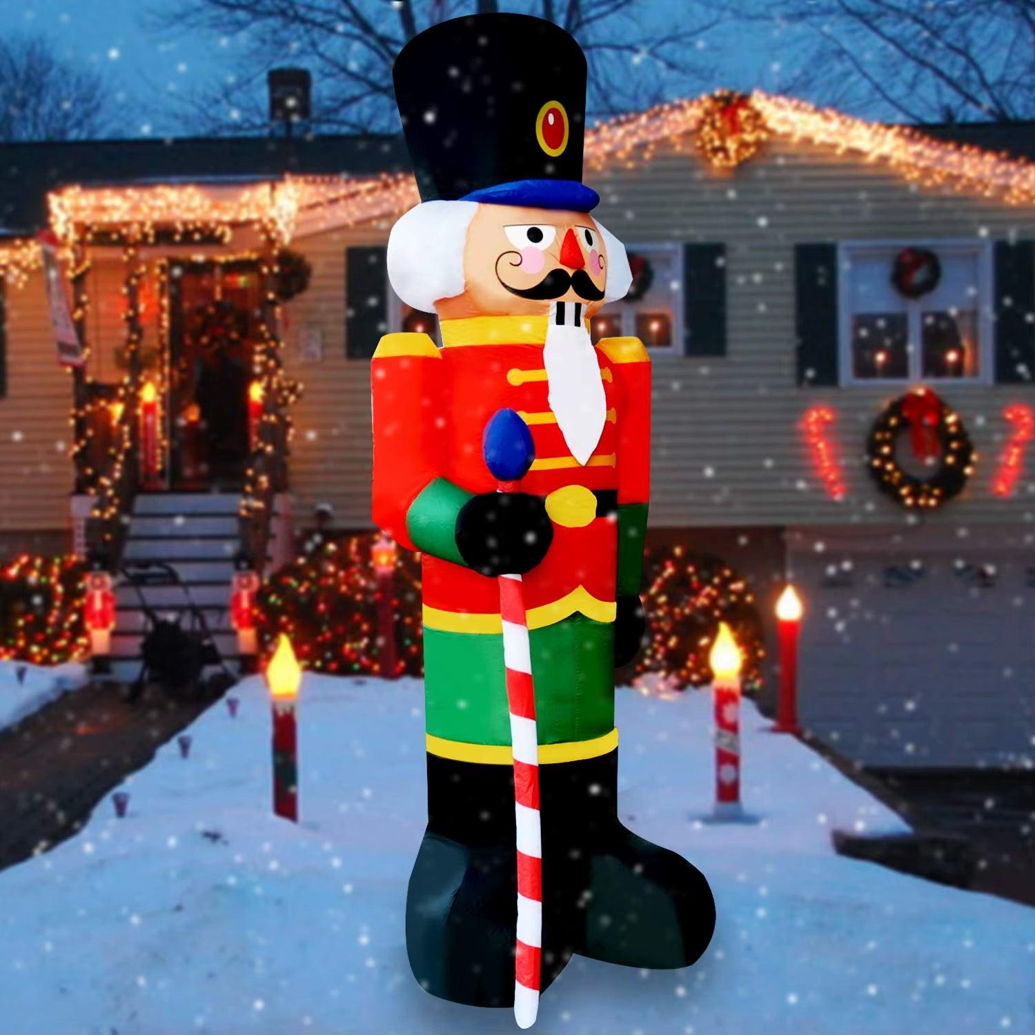 8FT Christmas Inflatable Collection – Nutcracker, Santa, Gingerbread, Snowman & Gnome Variants with LED Lights.
