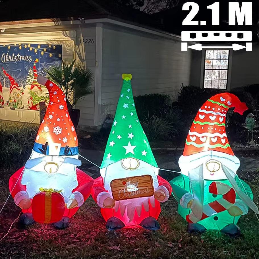 8FT Christmas Inflatable Collection – Nutcracker, Santa, Gingerbread, Snowman & Gnome Variants with LED Lights.