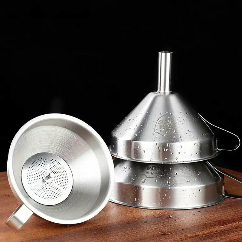 Premium Stainless Steel Funnel with Detachable Filter - Perfect for Canning and Kitchen Use!