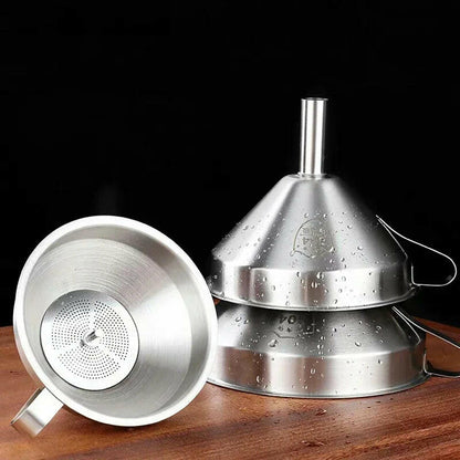 Premium Stainless Steel Funnel with Detachable Filter - Perfect for Canning and Kitchen Use!