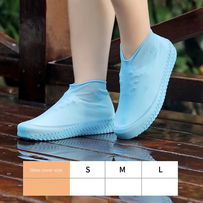 Waterproof silicone shoe covers with anti-slip grip, eco-friendly material & universal fit. Lightweight, reusable & perfect for outdoor protection!