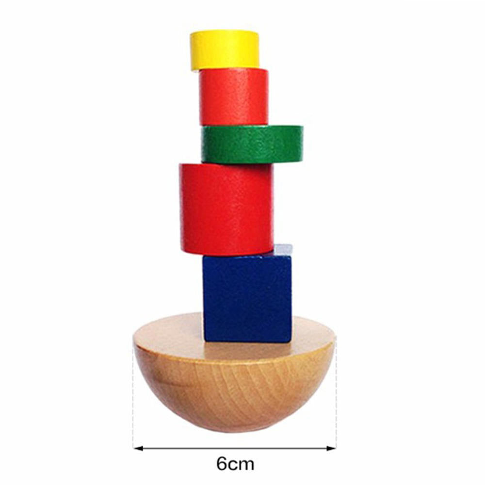 Wooden hemisphere balance puzzle toy for kids aged 3+, multicolor, lightweight, and educational.