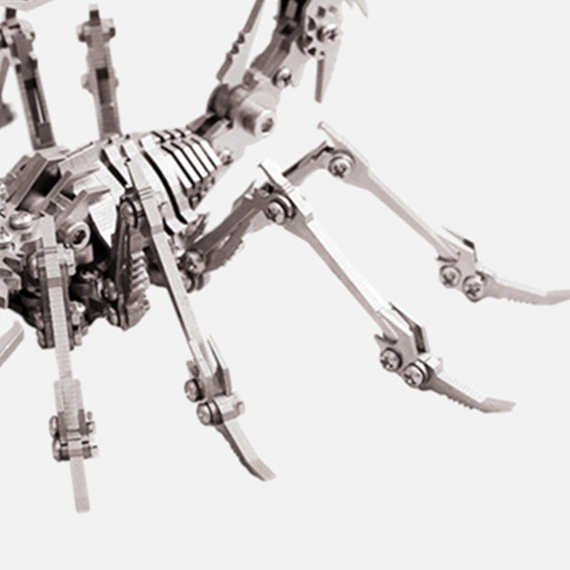 3D stainless steel dragon scorpion king puzzle, DIY assembly with movable joints.