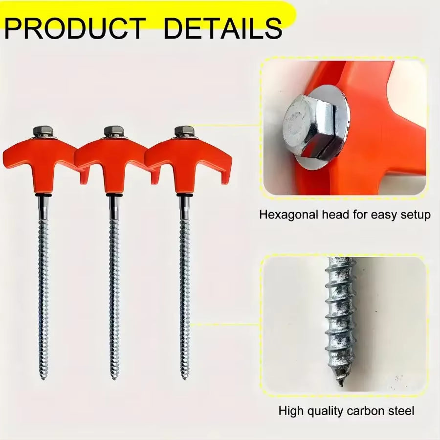 Screw in Tent Stakes 4 Pcs Tent Stakes Heavy Duty - Ground Anchors