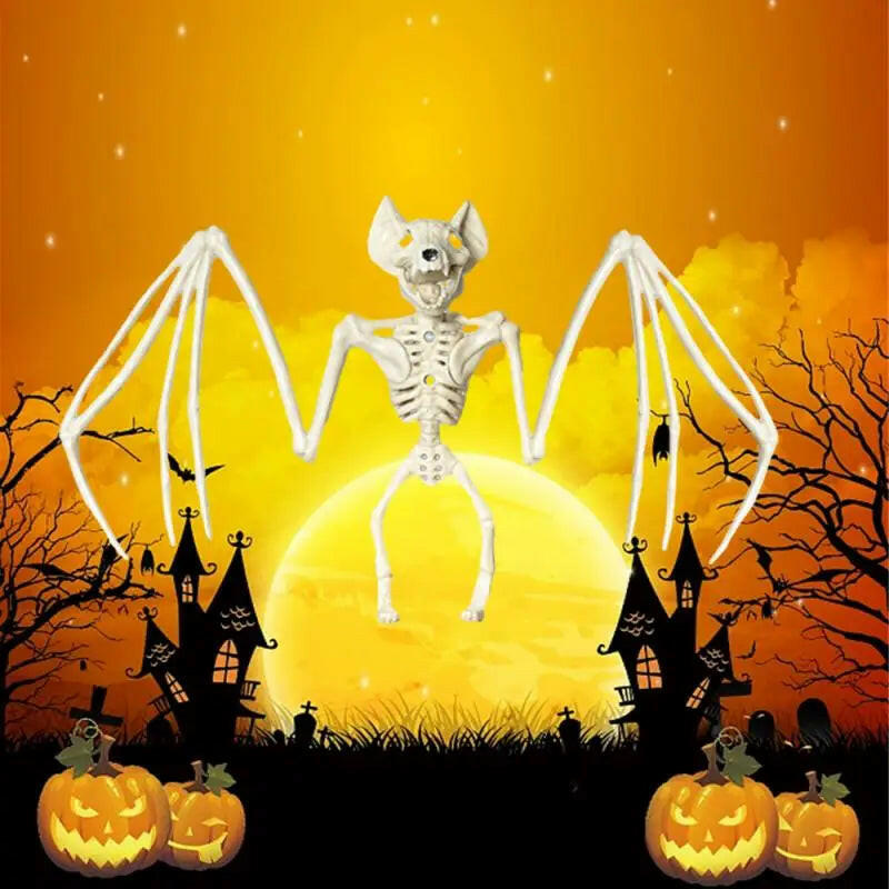 2025 Mini Animal Skeletons – Bat Bone Models for Creepy Halloween Decor & Haunted Displays