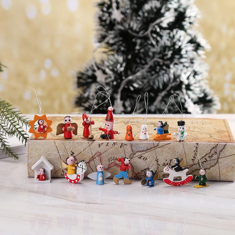 Wooden Christmas Pendant – Handcrafted Small Hanging Decoration, Festive Ornament.