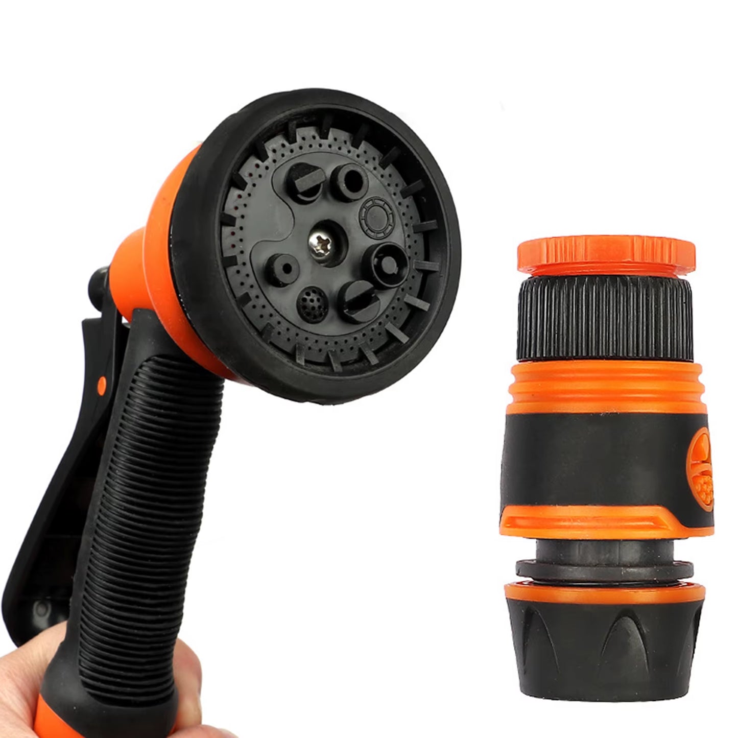 7 Pattern Hose Nozzle Water Hose Reel Slow Return System for Car Garden