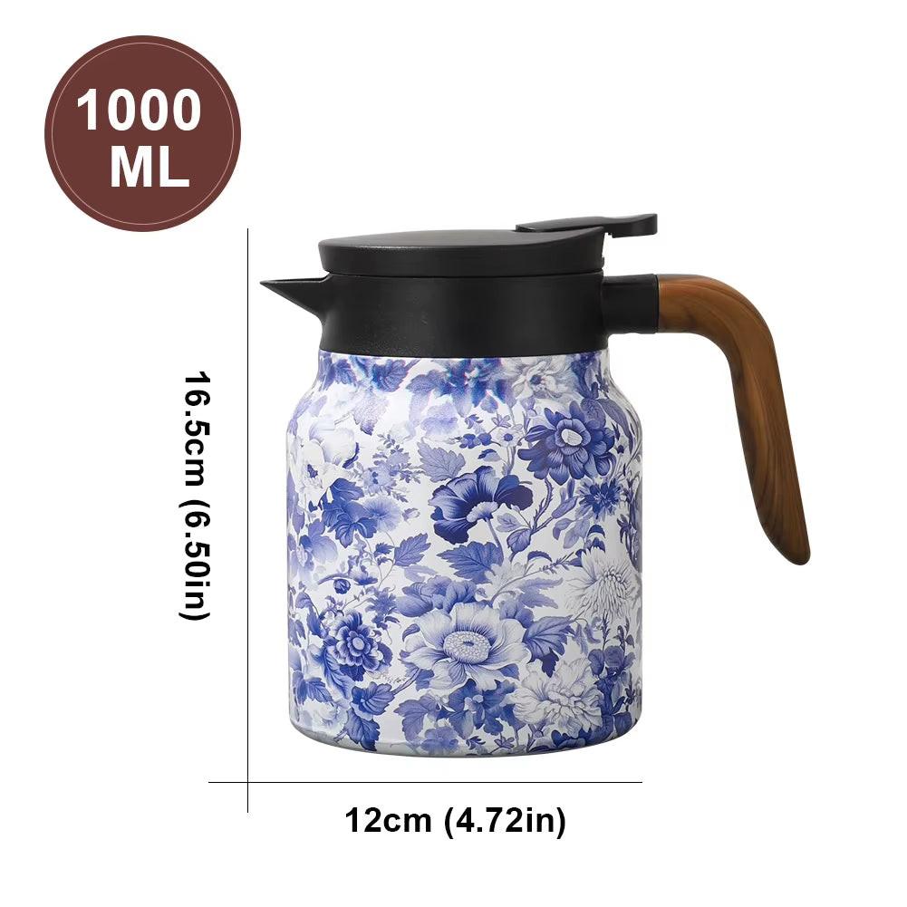Steep in Style – Vintage Floral Tea Thermos with Built‑In Infuser.