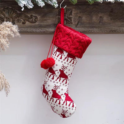 Handcrafted Knitted Christmas Stockings – Classic Holiday Décor for Gifts & Traditions.