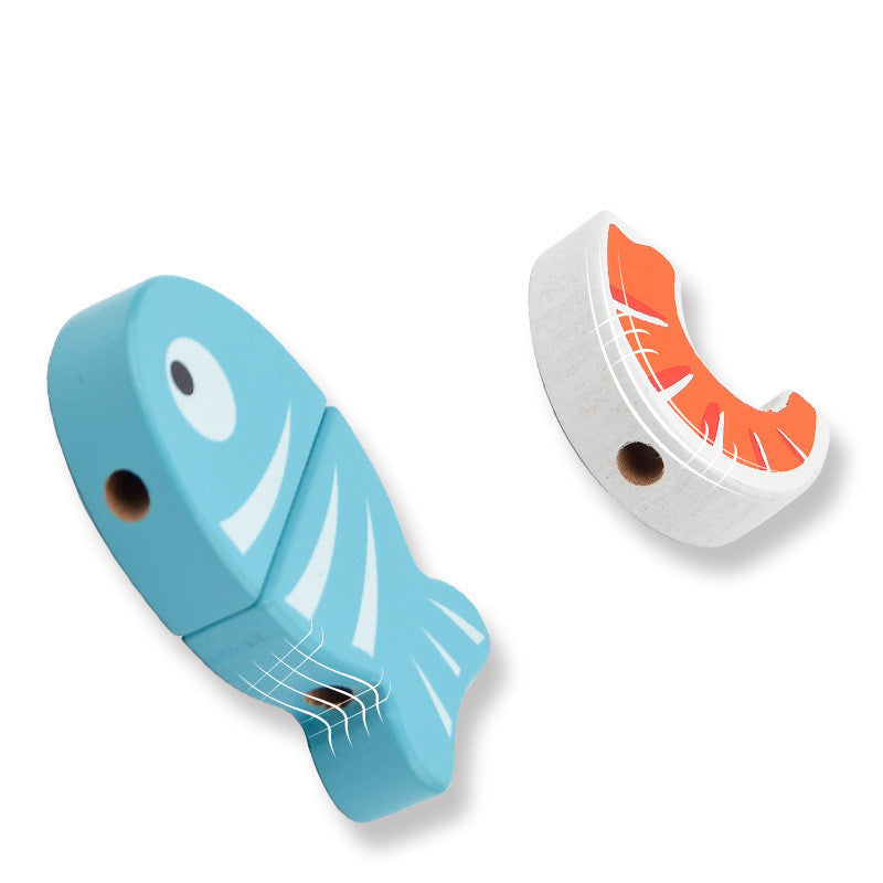 Wooden kitchen BBQ play set with 32 magnetic food pieces for imaginative and educational play